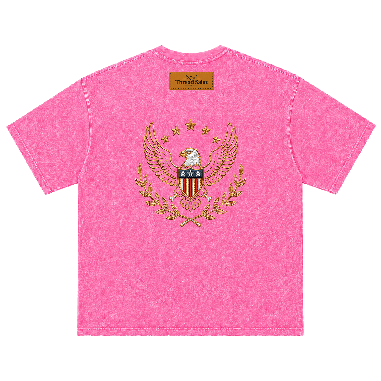 Oversized Drop Shoulder American Retro Short Sleeve Tee
