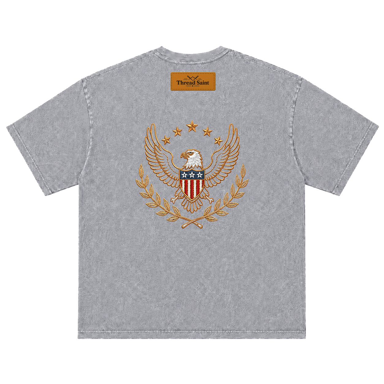 Oversized Drop Shoulder American Retro Short Sleeve Tee