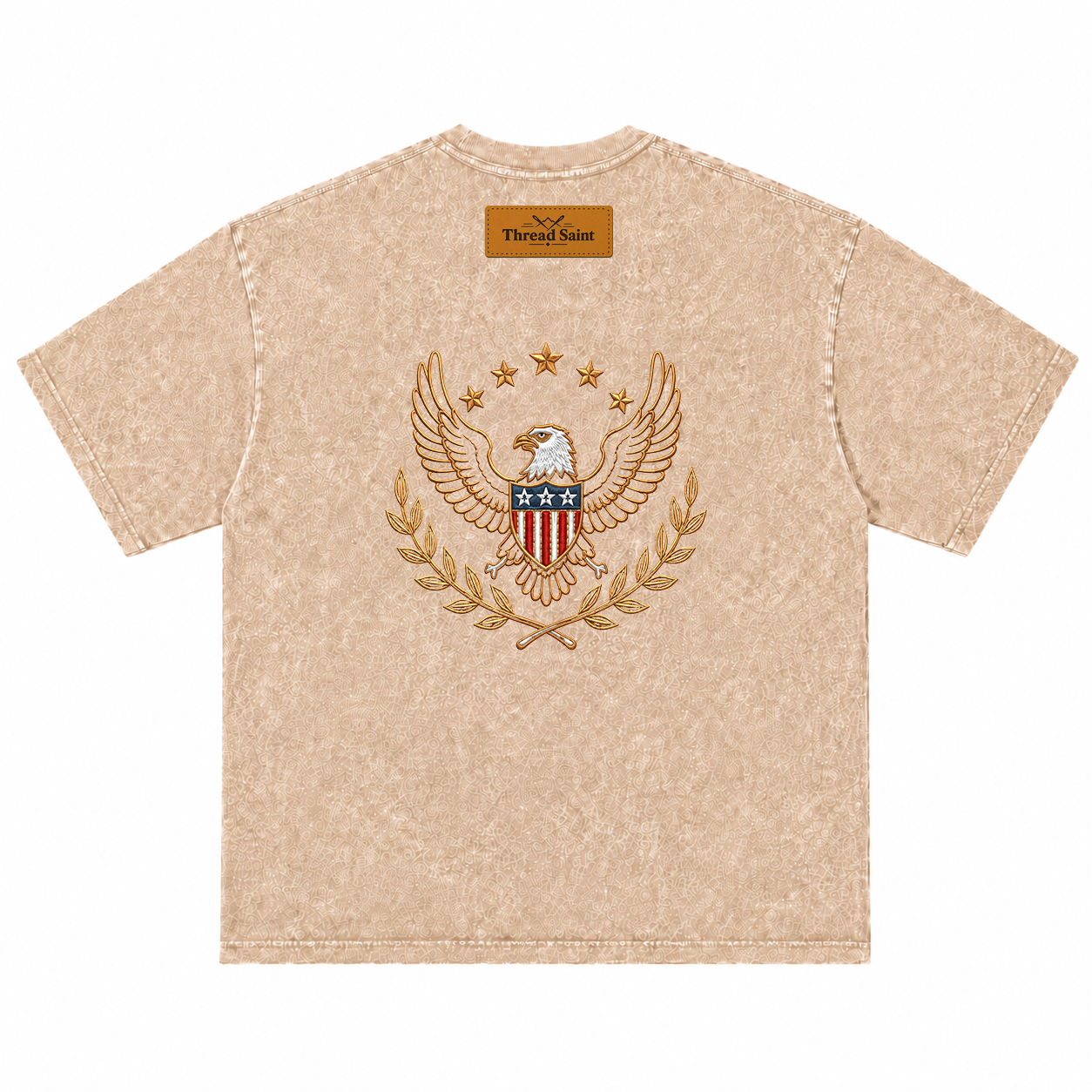 Oversized Drop Shoulder American Retro Short Sleeve Tee