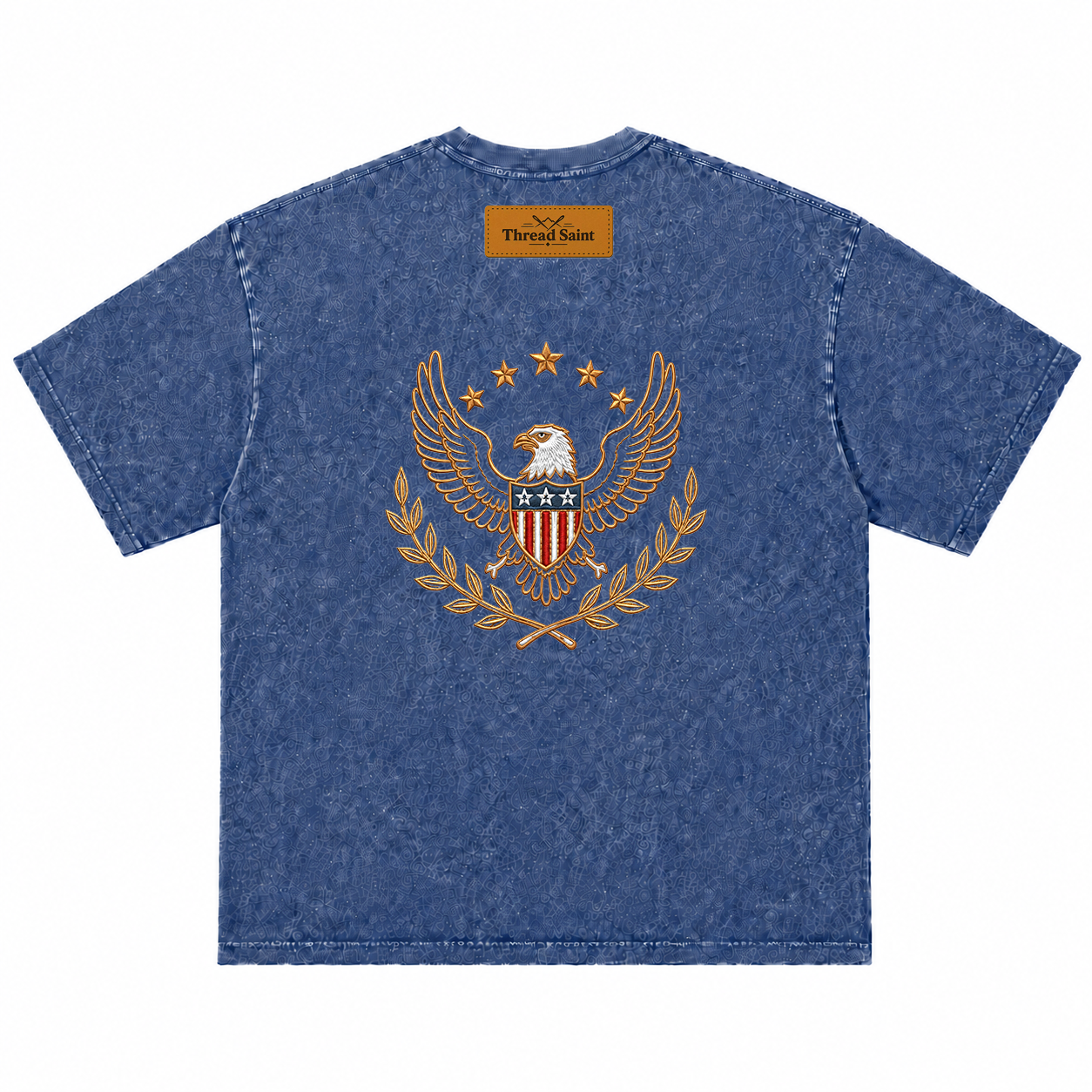 Oversized Drop Shoulder American Retro Short Sleeve Tee