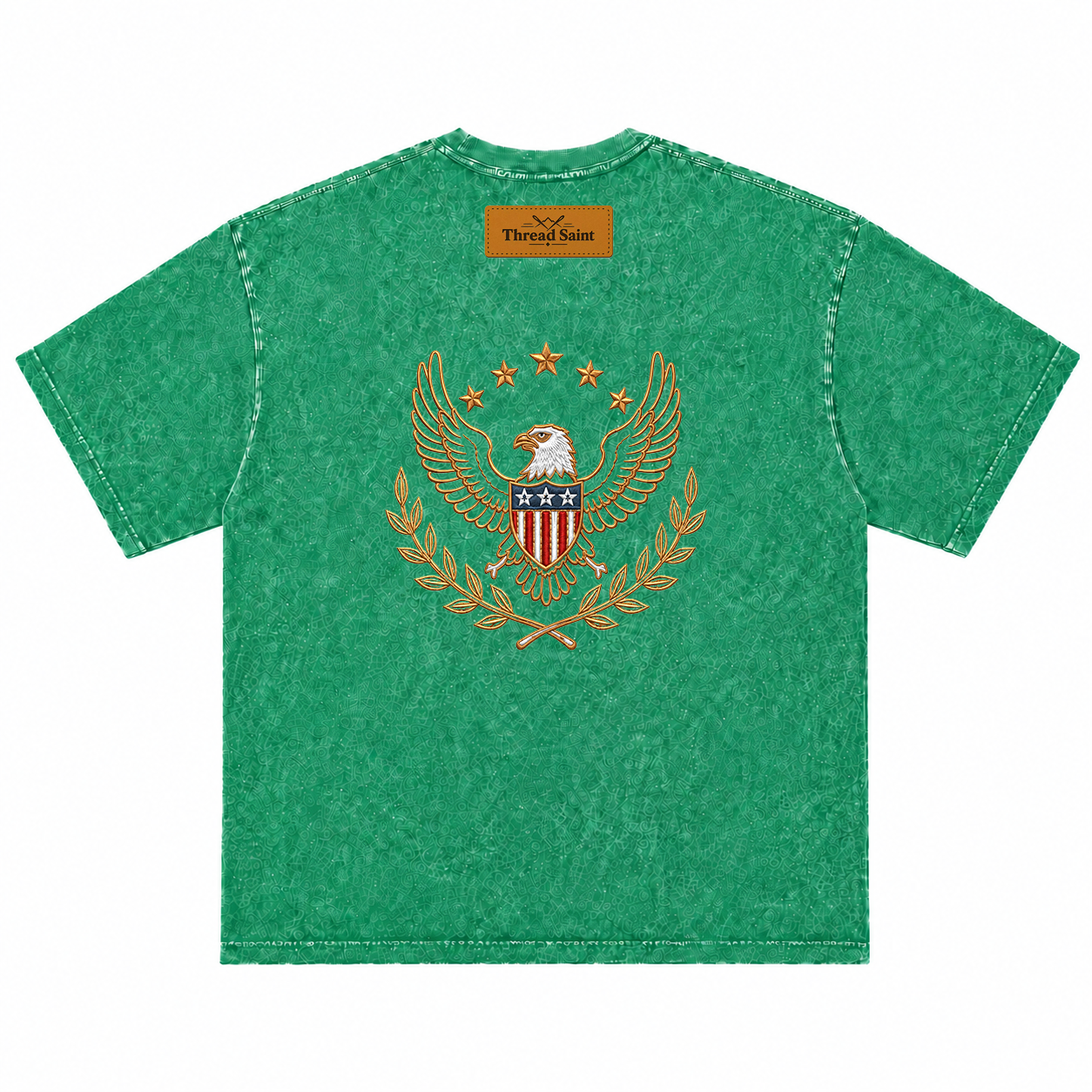 Oversized Drop Shoulder American Retro Short Sleeve Tee