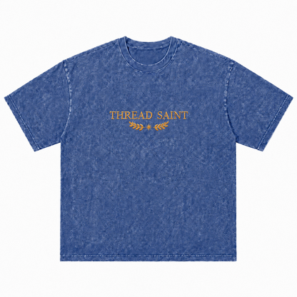 Oversized Drop Shoulder American Retro Short Sleeve Tee