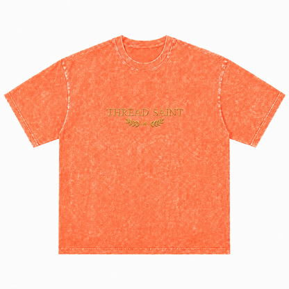 Oversized Drop Shoulder American Retro Short Sleeve Tee