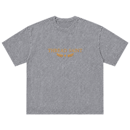 Oversized Drop Shoulder American Retro Short Sleeve Tee