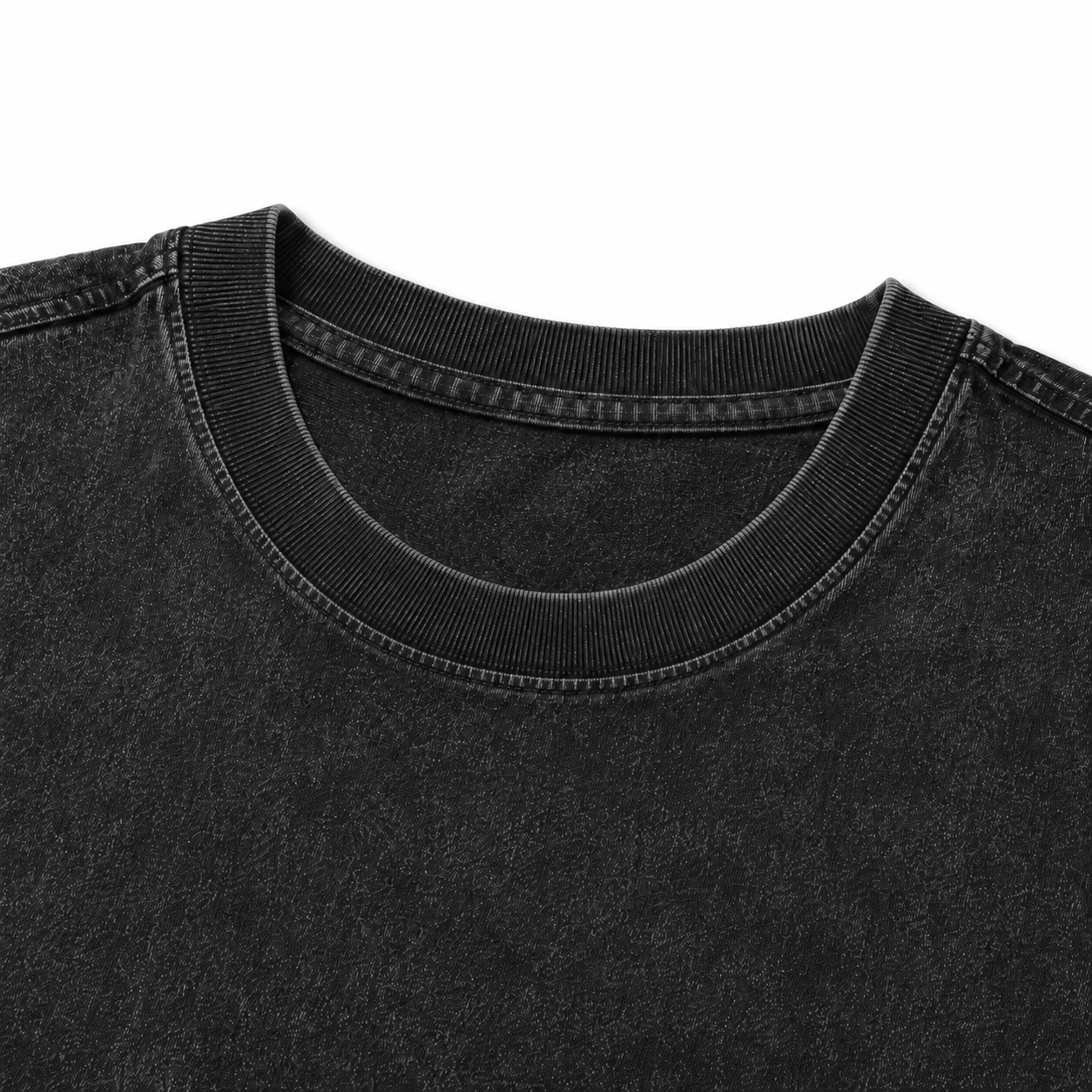Vintage American Distressed Charcoal Black Heavyweight Oversized Drop Shoulder T-Shirt