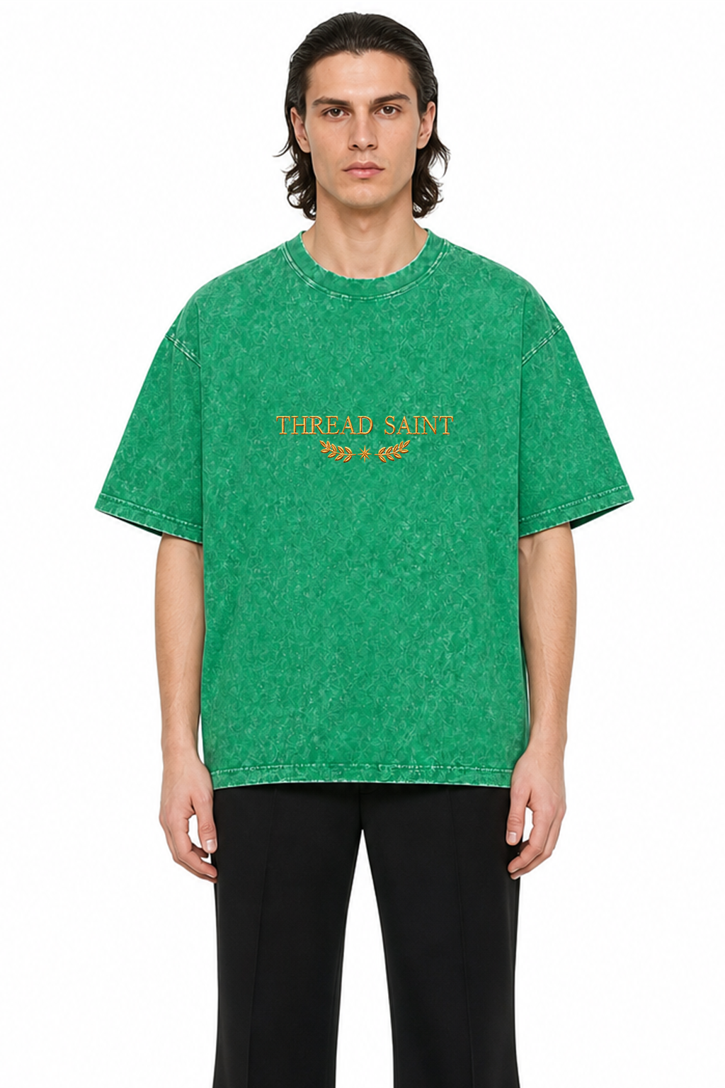 Oversized Drop Shoulder American Retro Short Sleeve Tee