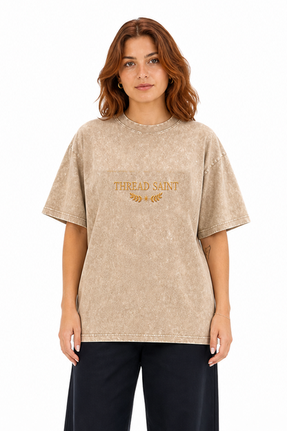 Oversized Drop Shoulder American Retro Short Sleeve Tee